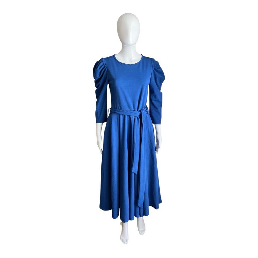 Jeyrey Elegant Blue Midi Dress Size M